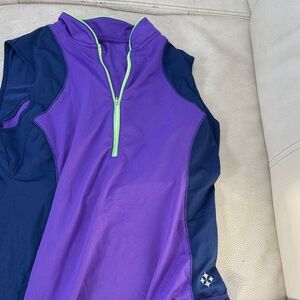 Jofit Purple and Navy Zip-Up Top